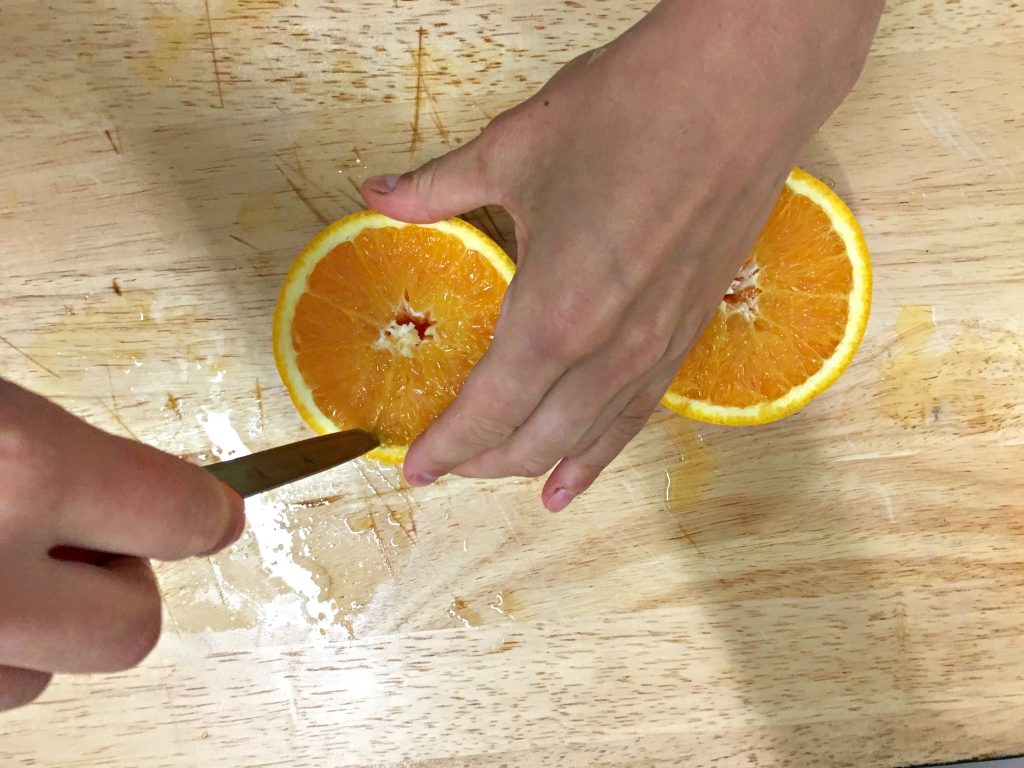 DIY orange candles