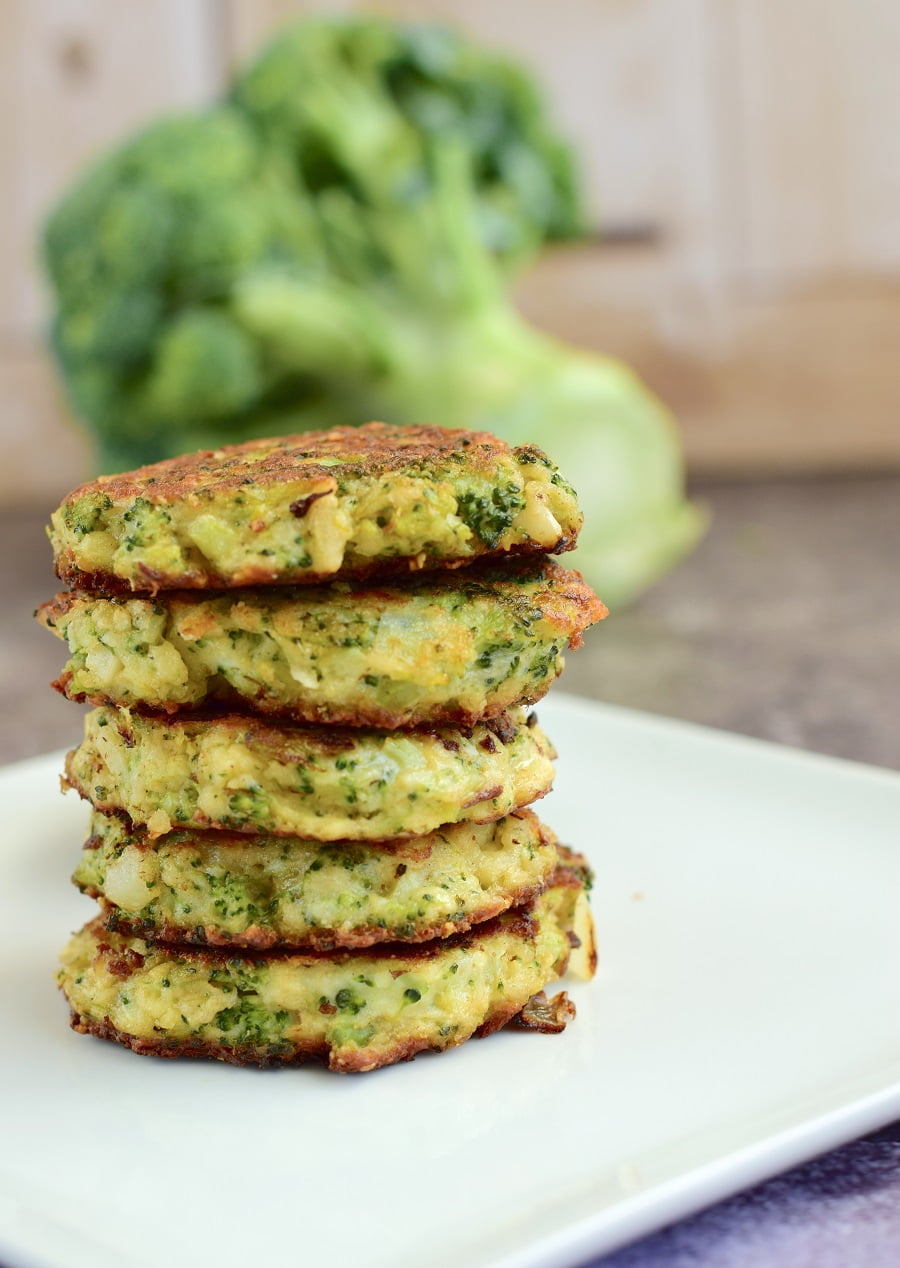 Easy Baked Crispy Broccoli Parmesan Fritter #Recipe