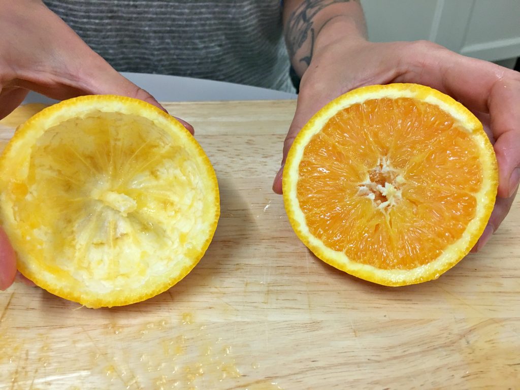 DIY orange candles