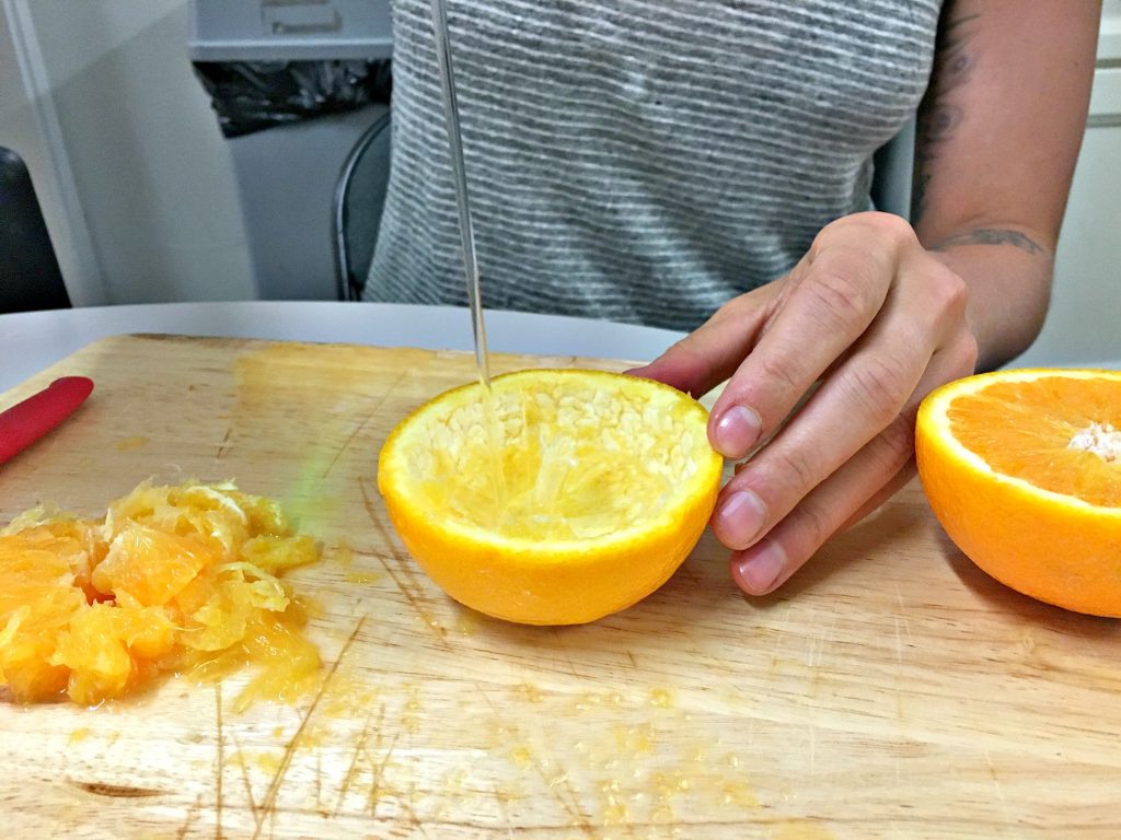 DIY ORANGE CANDLEs