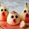 Spooky Poached Pears