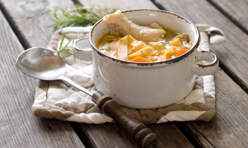 Cold busting chicken soup