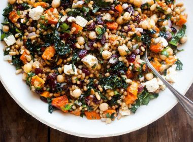 wheat berry chickpea salad