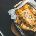 A NEW SPIN ON POULTRY: FETA BRINED ROAST CHICKEN