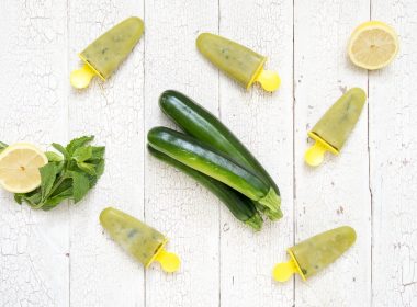 Zucchini Mint Lemonade Ice Pops