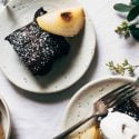 STICKY GINGERBREAD WITH POACHED CARDAMOM PEARS FROM SOPHIE MACKENZIE OF WHOLEHEARTED EATS