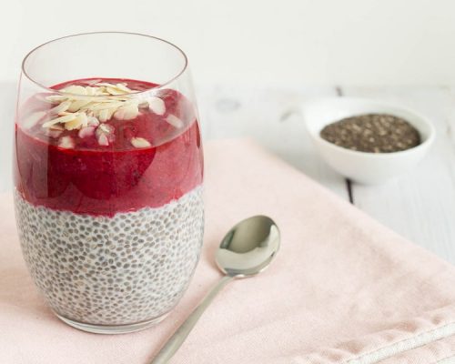 Strawberry Rhubarb Chia Pudding