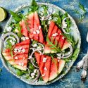 Easy And Refreshing Grilled Watermelon Arugula Salad