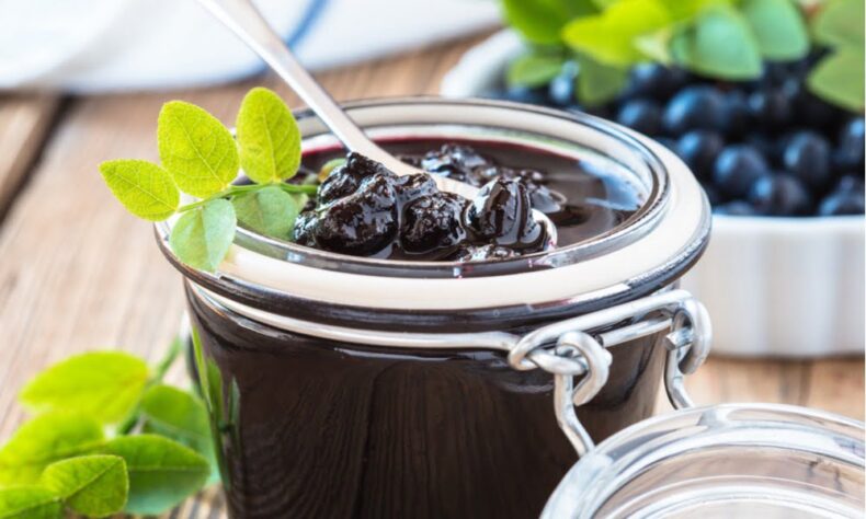 blueberry jam jar