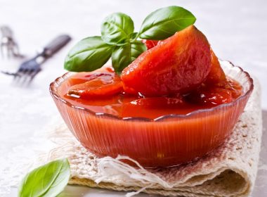 canned tomatoes in a bowl