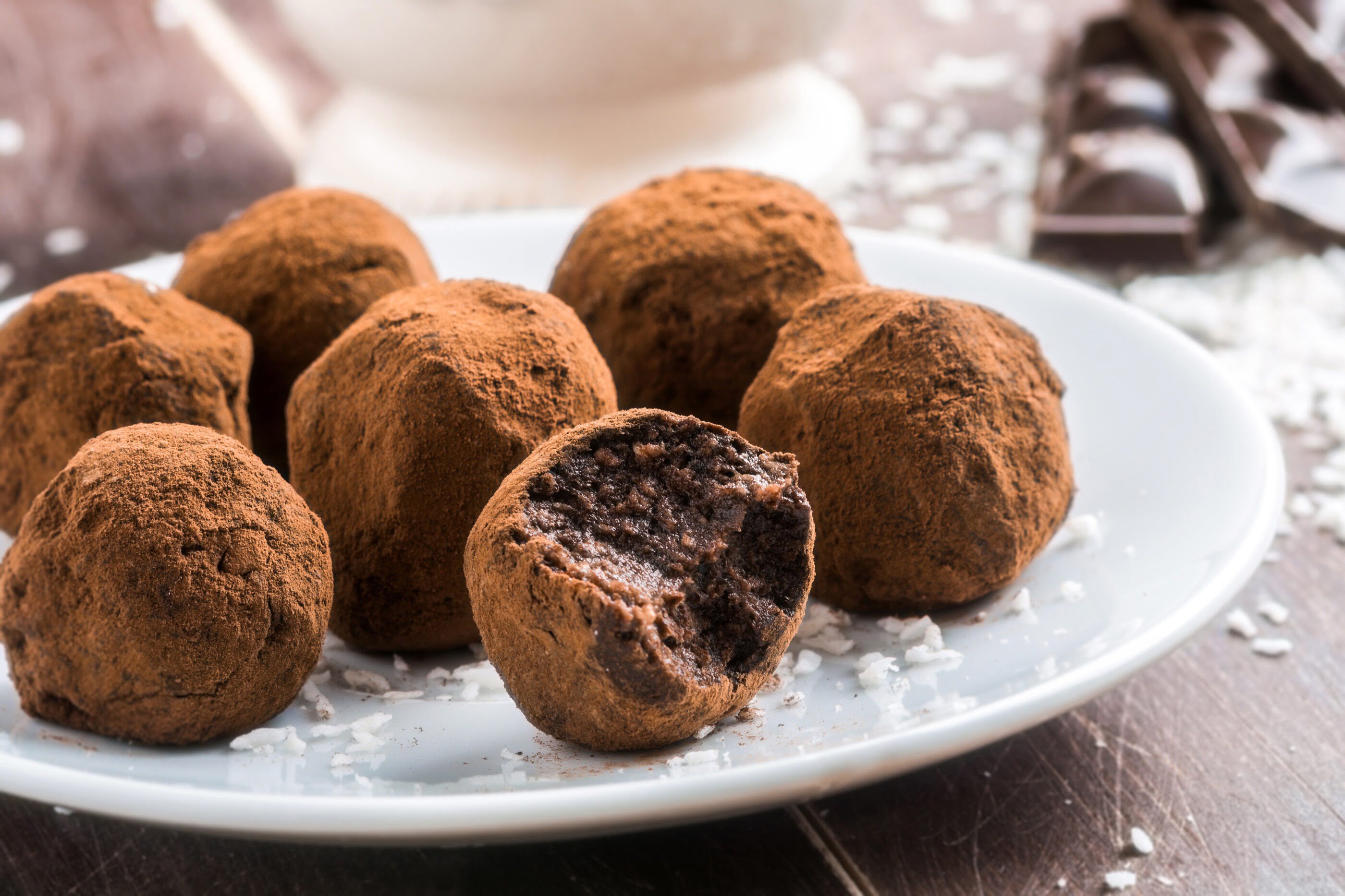 vegan holiday truffles