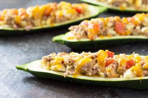 Canned Tuna Zucchini Boats