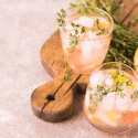 Brulee Grapefruit And Gin Fizz Cocktail