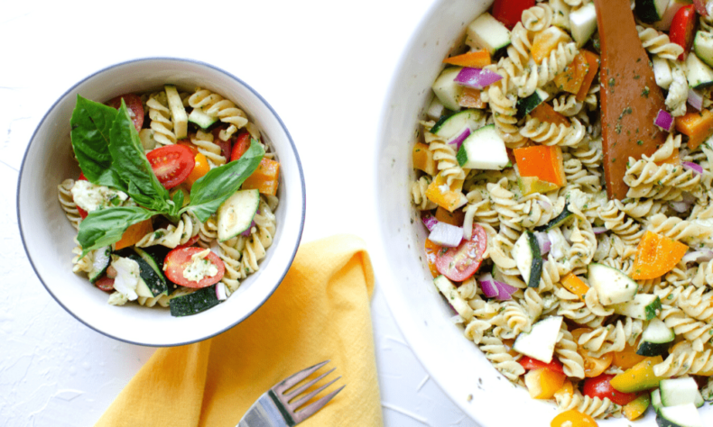 summertime pesto pasta salad