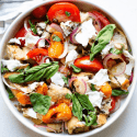 Grilled Fruit Panzanella Salad  