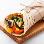 vegan grilled vegetable pesto wrap