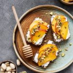 summer peach crostini