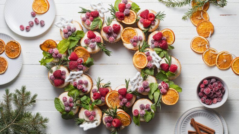 cupcake wreath